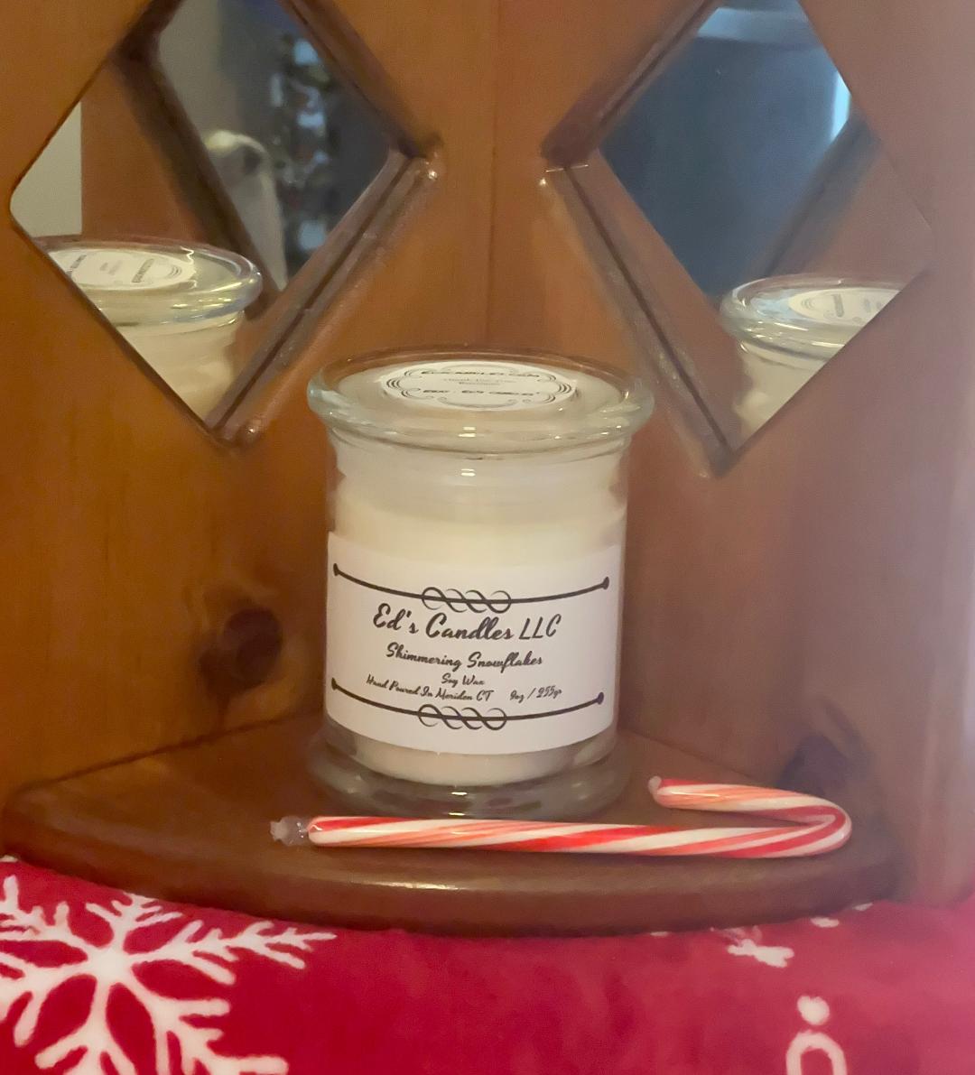 Shimmering Snowflakes Candle 100% Soy Wax