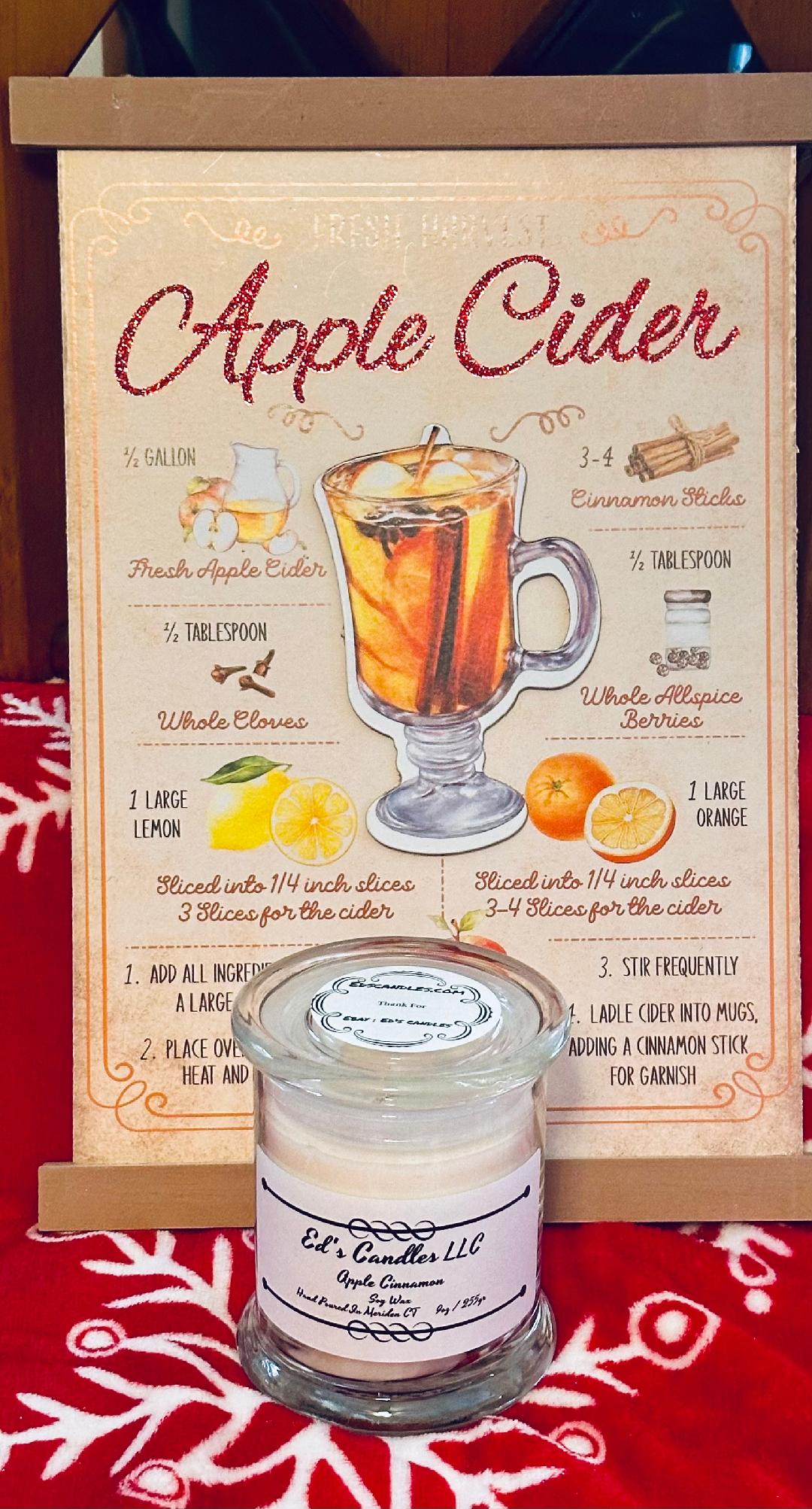 Apple Cinnamon Candle 100% Soy Wax