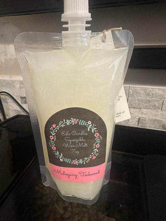 Squeezable Wax Melt Mahagany Teakwood  7oz